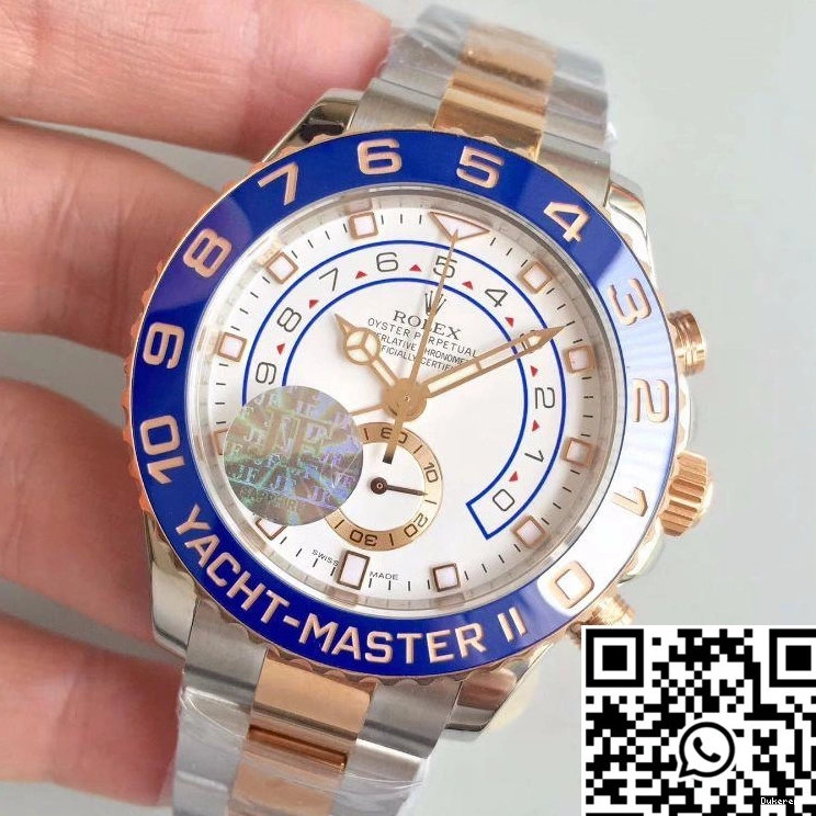 Yacht II 1268 Rolex Master Rose Dial Trendsetting Gold Factory White JF 116681 0723